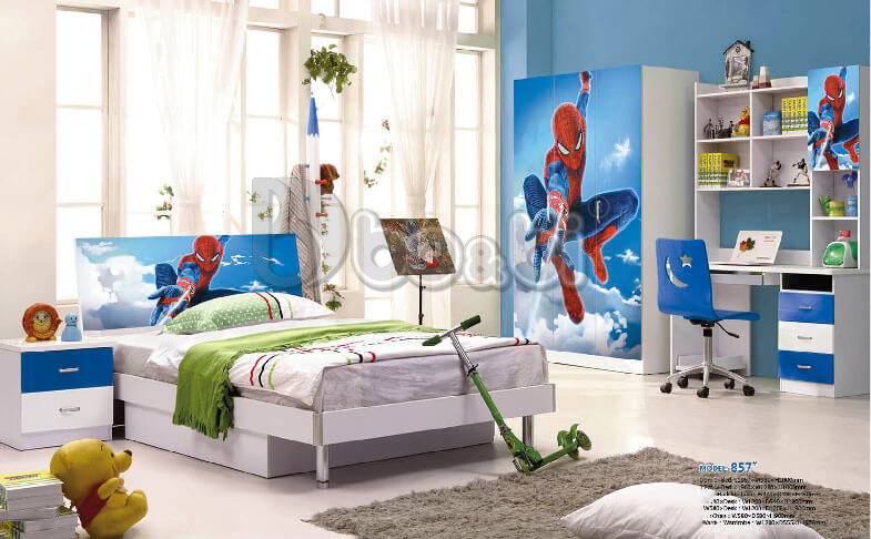 Bộ phòng ngủ cho bé trai hình người nhện BB KBY857-1